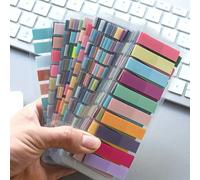 1400/1000/200 pezzi Etichette adesive, segnalibri, note adesive, segnalibri colorati e semi-trasparenti riutilizzabili, eleganti linguette per indice a nastro, note per memo in PET trasparente di stil