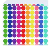 1400 Pezzi 20mm Bollini Adesivi Colorati 10 Colori Etichette Adesive Colorate Rotonde, Stickers Rotondi Colorati a Punti Etichette per Scuola Calendario Ufficio