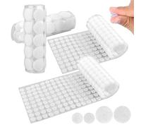 1400 Pezzi Adesivo Tondo 10 mm 20 mm, 700 Coppie Rotondi Bifacciali Adesivo Forte, Tondini Adesivi Tondo, Adesivo Tondo Punti Autoadesivi per Carta Metallo Plastica Vetro Pelle