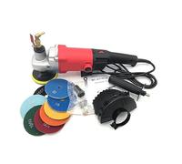 1400w Elettrico Marmo Granito Pietra bagnata Lucidatrice Smerigliatrice Levigatrice Smerigliatrice manuale Mulino ad acqua Velocità variabile C / w 7 Pz Tampone for lucidatura(7 pads)