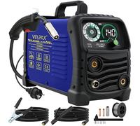 140A Saldatrice A Filo Continuo Senza Gas, 3 in 1 MIG/ARC/Lift TIG IGBT Inverter Saldatore con Smart Digital LED Dispaly di filo animato 0,8 mm per principianti e saldatori professionisti