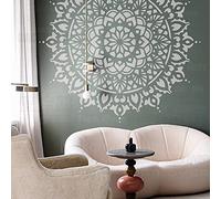 140cm Huge Giant Mandala Ceiling Indian Arabic Ethnic Round Stencil Mandala Vernice Stencil Grande Pavimento Modello Riutilizzabile Nicchia Piastrelle Mobili Da Parete Modelli A Modelli Per