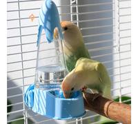 140ml Abbeveratoio automatico per uccelli, 4,7 once Mangiatoia automatica per uccelli, Abbeveratoio per uccelli appeso in plastica, Può essere appeso o posizionato sulla scrivania, Abbeveratoio per ga