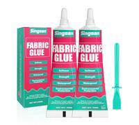 140ml Colla Tessuto -Adesivo per Tessuti Trasparente Lavabile e Impermeabile per Cotone, Flanella, Denim, Poliestere e Riparazione di Bambole, 24 Hours Dry and Waterproof