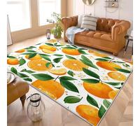 140x200 cm Antiscivolo Lavabile in Lavatrice Tappeti Stile Pastorale Tema Limone Moderni per Camera e Soggiorno Morbido Tappeto Colore Arancione La Decorazione della casa è Facile da Pulire