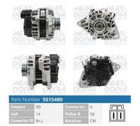 141 CV Alternatore per HYUNDAI Elantra XD 2.0 KW 104 CV 141