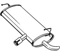 141 CV SILENZIATORE POSTERIORE PER NISSAN Qashqai +2 I Van J10, JJ10E 2.0 KW 104