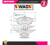 1411 Kit pastiglie freno a disco ant.adatto a Fiat (MARCA-WAG)