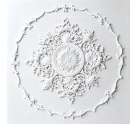 141cm Rosone Lampadario Soffitto Bianco Polistirolo Decorativo