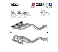 142 KW 193 CV CATALIZZATORE PER BMW 5 Touring E39 528i