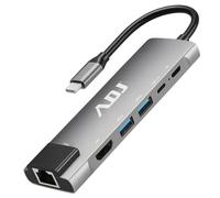 143-00028 8056894021739 DOCKING TYPE C MULTIPORT 6IN1 USB3.02+HDMI1+RJ45+USBC