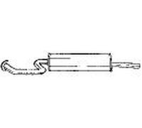 143 cv Silenziatore posteriore per BMW 3 E21 323i 2316 cc 105 KW 143 CV