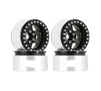 143 g di ottone super pesante e alluminio profondo piatto da 1,9 pollici di bordo ruota di beadlock compatibile con 1 10 modelli crawler RC come VS4 10 Gen8 W1958(4PCS W1958BK)