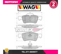 1430 Kit pastiglie freno a disco post.adatto a Mercedes-Benz (MARCA-WAG).