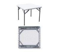 Giardini del Re Tavolo da Giardino Quadrato cm 87x87x74h Pieghevole in Polietilene colore Bianco - HDPE 87X87X74H
