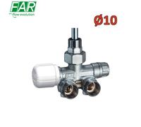 1436 - Valvola mono-bitubo termostatizzabile destra a squadra completa di codolo