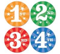 144 adesivi per la giornata dello sport 1°, 2°, 3° 4° posto, per genitori, insegnanti, bambini, eventi, scuole, club