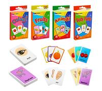 144 Carte Flash Inglesi Per Bambini, L'apprendimento Precoce Schede, Flashcard Per L'apprendimento Dei Bambini Per Frutta Animali Colore Parti Del Corpo, Aiutare Lo Sviluppo Del Linguaggio Dei Bambini