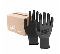 144 Coppia NITRAS nylotex 3520 in lattice nero, Grip, taglia: 10