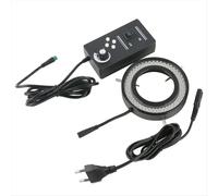 144 LED ad anello luminoso regolabile con controllo a 4 zone, illuminatore per saldatura industriale, fotocamera digitale, microscopio trinoculare UE