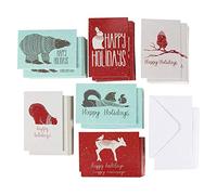 144-pack Merry Christmas Holiday Greeting Card - Happy Holidays Xmas Cards in 6 Winter Animal design, Bulk assortiti Winter Holiday biglietti con buste, 10,2 x 15,2 cm