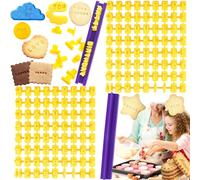 144 Pezzi Biscotti Goffratore Lettere, Fondente Biscotti Stampo per Alfabeto, Alfabeto Numero Fondente Cookie Cutter, Strumento Fai da Te Fondente, Cottura Decorazione Alfabeto Embosser