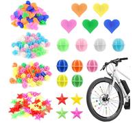 144 Pezzi Decor per Raggi di Biciclette, Decorazioni di Perline per Raggi per Bici Colorate, Clicker per Raggi Riflettenti per Biciclette per Bambini per Biciclette da Strada, Biciclette per Bambini