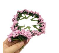 144 pezzi di stami e pistilli di fiori artificiali mini e stelo morbido, bacche minuscole da 20 mm per creare fai-da-te spille per capelli da sposa, decorazioni per torte, braccialetto da polso con