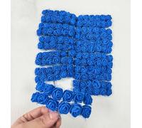 144 pezzi di teste di rose artificiali mini e gambo morbido, rose minuscole in PE da 25 mm con garza per fai-da-te, matrimonio, fermagli per capelli da sposa, decorazione per torte, braccialetto da