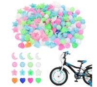 144 Stelle Luminose Cameretta, Perline Riflettenti per Raggi Bicicletta, Decorazioni per Bicicletta, Accessori per Raggi Ruote Bambini