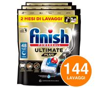 144 Tabs Finish Powerball Ultimate Plus Pastiglie per Lavastoviglie