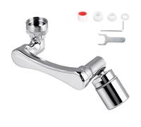 1440 Gradi Rubinetto Rotante - Rubinetto Cucina e Bagno - Snodo per Estensione Lavandino Cucina in Ottone - Filtro Antispruzzo(Argento)