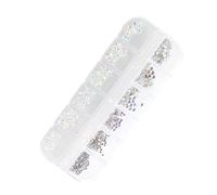 1440 pezzi di strass di cristallo, strass di cristallo trasparente 6 misure (2-16 mm), 2 tipi, per nail art, artigianato