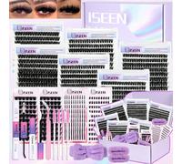 1448 pezzi, 160 pezzi, 144 pezzi, 100 pezzi, 60 pezzi Set di extension ciglie D-Curl, include colla per ciglie, sigillante, curler per ciglie, pennello, struccante, adatto per uso fai-da-te Acrilica,P