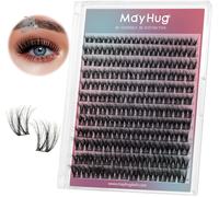 144PCS Ciglia Finte Individuali D Curl Misto Ciuffetti Extension Ciglia Finte Cl