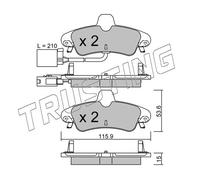 145.2 TRUSTING Kit pastiglie freno, Freno a disco per FORD
