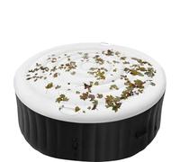 145 cm, coperchio gonfiabile, in PVC, a risparmio energetico, copertura termica, per vasca idromassaggio, copertura termica per piscina, rotonda, con valvola di deflazione, antivento, isolata