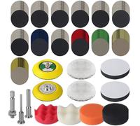 145 Pezzi Kit Rinnova Fari Auto,75mm Kit Lucidatura Fari Auto, Kit Lucidatura Fari Auto,Kit Pulizia Fari Auto, Per Levigare e Lucidare,Lucidatura Auto e Superfici