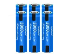 14500 MINISTILO AAA 6 PEZZI BATTERIE 3800MAH 3,7V SALDABILE TERMINALI 3,7V