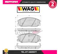 1454 Kit pastiglie freno a disco ant.adatto a Hyundai-Ssangyong (MARCA-WAG)