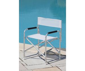 14566 Q.TA' 2 C SEDIA REGISTA PLAYA ALLUMINIO BIANCO
