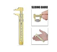 (1459) Mini calibro a corsoio in ottone con scala scorrevole da 80/100 mm, righello, strumento di misurazione