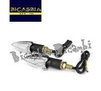 14596 - COPPIA FRECCE A LED LEDS ARROW OMOLOGATE NERE PER MOTO