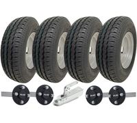 145R10 Doppio Asse Rimorchio Kit Alta Velocità Strada Legale Ruote Alko Assi &