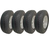 145R10 Rimorchio Ruota, Pneumatico 25.4cm 500kgs 84/82N 4 Borchia 10.2cm Pcd