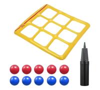 145x130mm Gigante Gonfiabile Acqua Giocattoli Lancio Galleggiante Pool Gioco Giocattoli con 10 Piscina Palline Gioca Acqua Per Piscina Partito Bambini, Tic Scacchi Acqua BBQ Tac Attività Gonfiabile