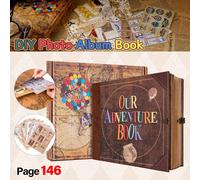 146 pagine Il nostro libro di avventure Album fotografico fatto a mano fai-da-te Scrapbook Album Kraft retrò Anniversario Matrimonio Memoria Regalo per la festa della mamma