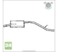 #14603 Silenziatore Marmitta Posteriore Per Fiat Panda Benzina 1980>2004