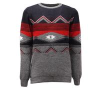 1468AG maglione uomo IMPERIAL grey/blue/red wool blend sweater man