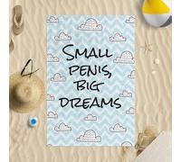 147x99.1cm Piccolo Pene Grande Dreams Microfibra Beach Telo Scherzo Gioco Estivo